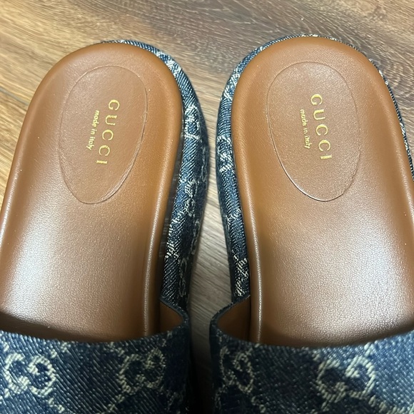 Gucci Denim Platform Slide Sandals - Picture 2 of 7
